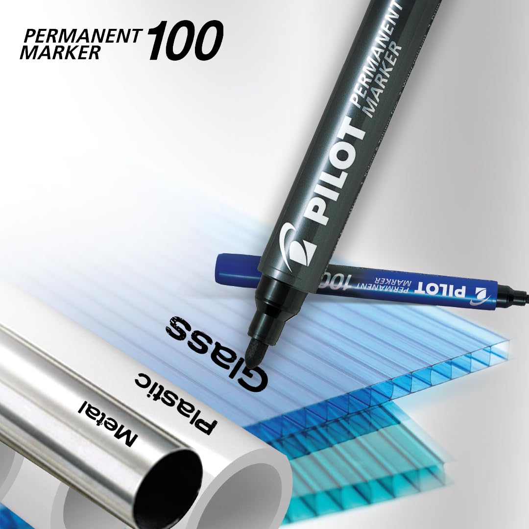 Pilot Permanent Marker Fine Bullet Tip Black | Red - Μαρκαδόρος Ανεξίτηλος Λεπτός