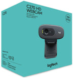 Logitech C270 Webcam 3 MP 1280x720 Pixels USB2.0 Black 960-001063 Camera