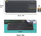 Logitech Keyboard Wireless Touch K400 US Black (920-007145) - Ασύρματο πληκτρολόγιο με touchpad