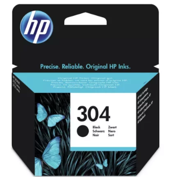 HP 304 ink cartridge packaging with butterflies on a black background
