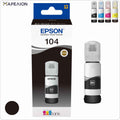 EPSON 104 Γνήσιο Μελάνι Εκτυπωτή InkJet Μαύρο, Epson 104 EcoTank Inks black (Digital Printing) - 65 ml