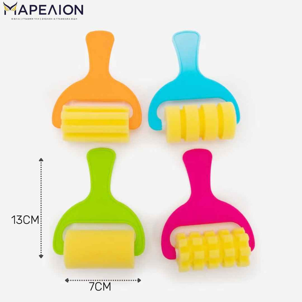 Keyroad Kids Painting Sponge Roller Set 4pcs - Σφουγγαράκια Ζωγραφικής Παιδικά Rollers
