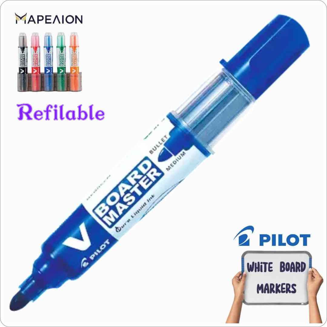 Refillable PILOT V Board Master Bullet Tip Whiteboard Marker, Επαναγεμιζόμενος Μαρκαδόρος ασπροπίνακα