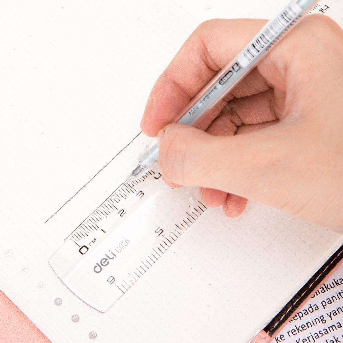 DELI Transparent Plastic Ruler 15cm - Διάφανος Πλαστικός Χάρακας
