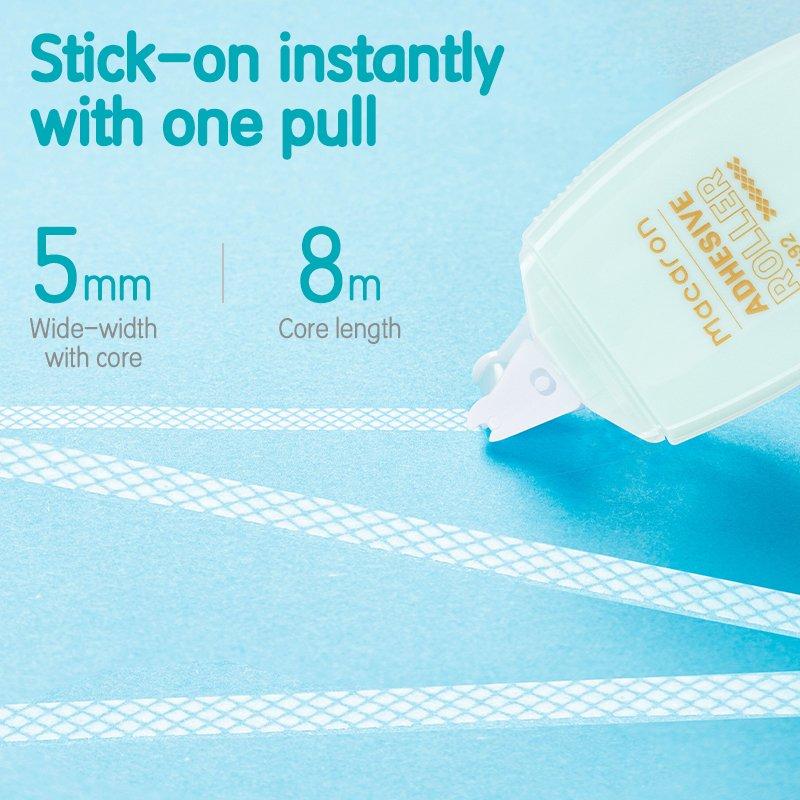 Deli Glue Tape Roller 6mm x 8m, Blue | Pink | Green - Κόλλα σε Ταινία
