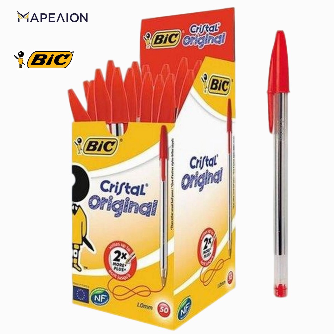 Bic Cristal Original Ballpoint Pen Medium 1.0mm - Στυλό Διαρκείας | Μπλε | Κόκκινο | Μαύρο | Πράσινο - ΧΟΝΔΡΙΚΗ ΠΩΛΗΣΗ