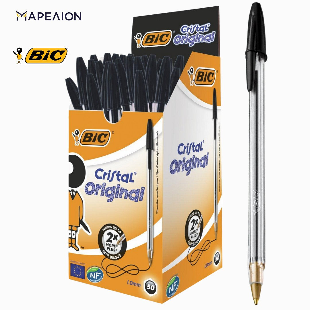 Bic Cristal Original Ballpoint Pen Medium 1.0mm - Στυλό Διαρκείας | Μπλε | Κόκκινο | Μαύρο | Πράσινο - ΧΟΝΔΡΙΚΗ ΠΩΛΗΣΗ