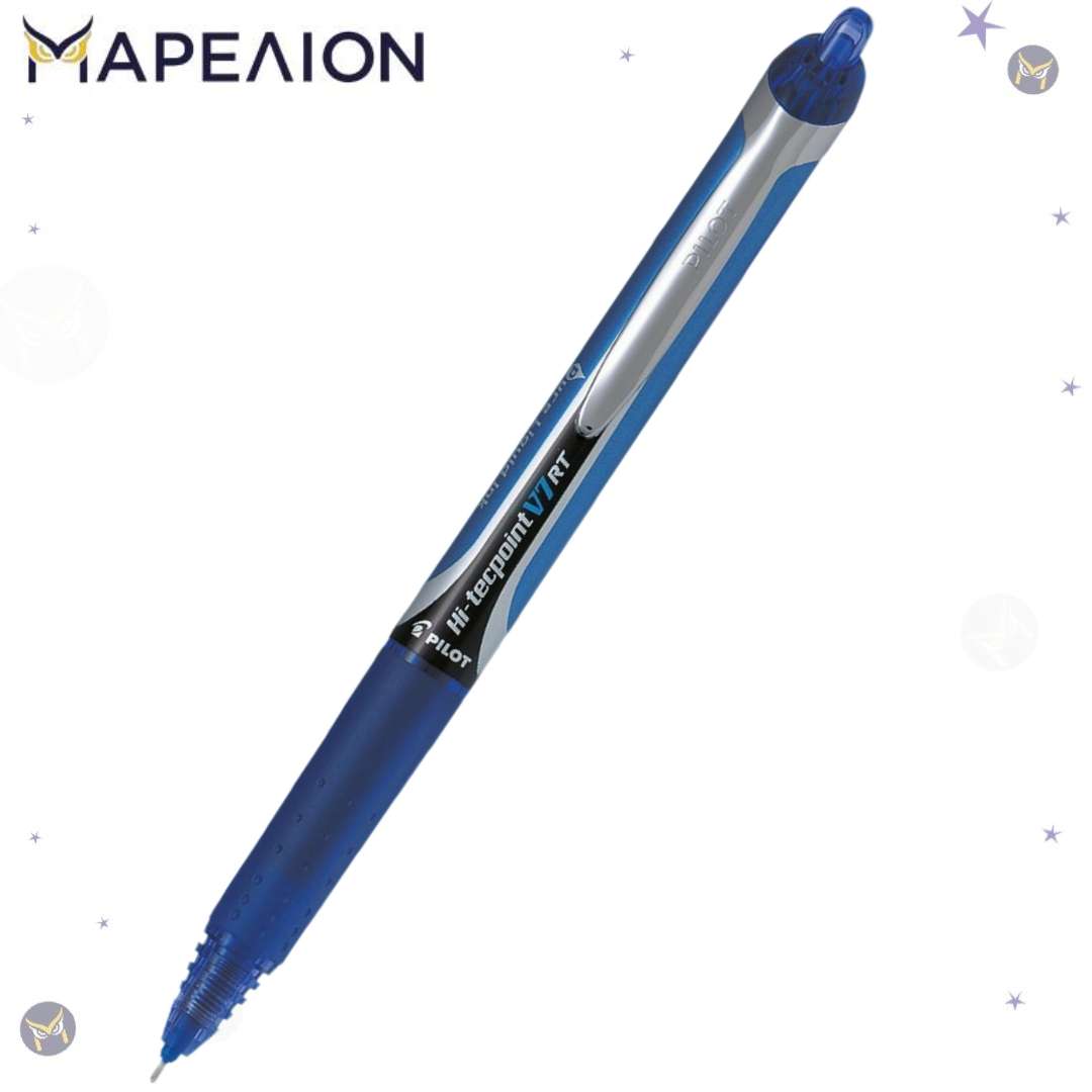 Pilot Hi-Tecpoint V7 RT Rollerball Pen 0.7mm Black | Blue color - Στυλό Rollerball 2 Χρώματα
