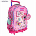 Must Butterflies Trolley School Bag 3 Pockets
