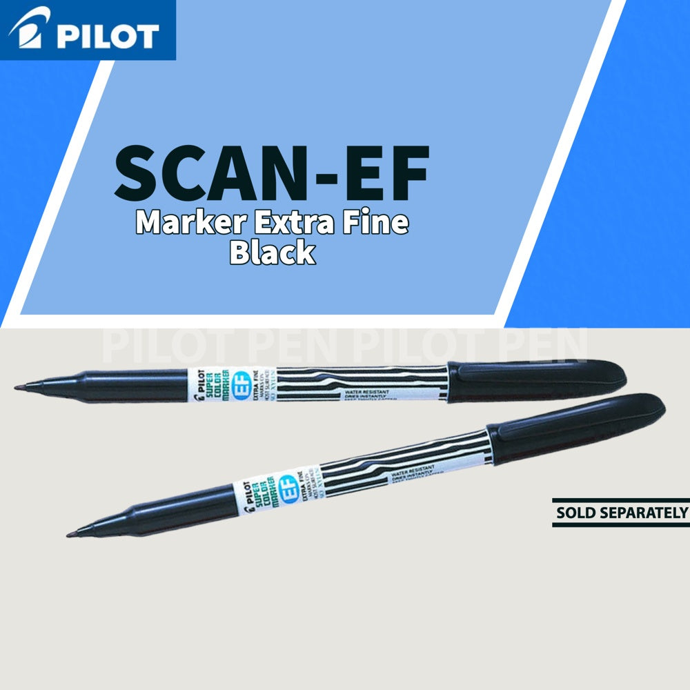 Pilot Super Color Marker Extra Fine 2mm, Black | Blue | Red - Μαρκαδόρος Ανεξίτηλος 3 Χρώματα - SCAN-EF