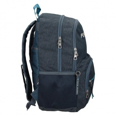 Σχολική Τσάντα Pepe Jeans Edmon Blue Jeans - Schoolbag Backpack Σακίδιο Πλάτης