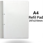 A4 refill pad with dimensions 297x210mm on a white background