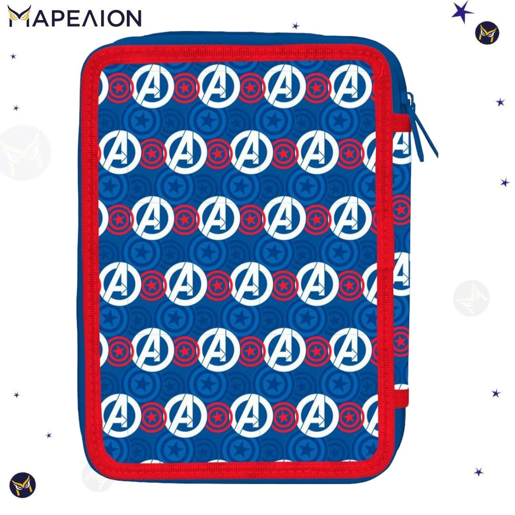 Κασετίνα Captain America Γεμάτη 2 Φερμουάρ Must Pencil Case 2 Zip Κασετίνα Διπλή Γεμάτη