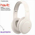Havit H633BT Wireless Bluetooth Headphones BEIGE | Over-Ear Design, Deep Bass, 20H Playtime, Foldable & Lightweight, Bluetooth 5.3, Built-in Microphone Headsets, for TV, iPhone, Gym, Running ΑΣΥΡΜΑΤΑ ΑΚΟΥΣΤΙΚΑ