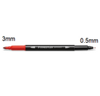 Staedtler Double-Ended Permanent Fibre Tip Pens 0.5mm / 3.0mm - Πενάκια Διπλής Όψης Ζωγραφική