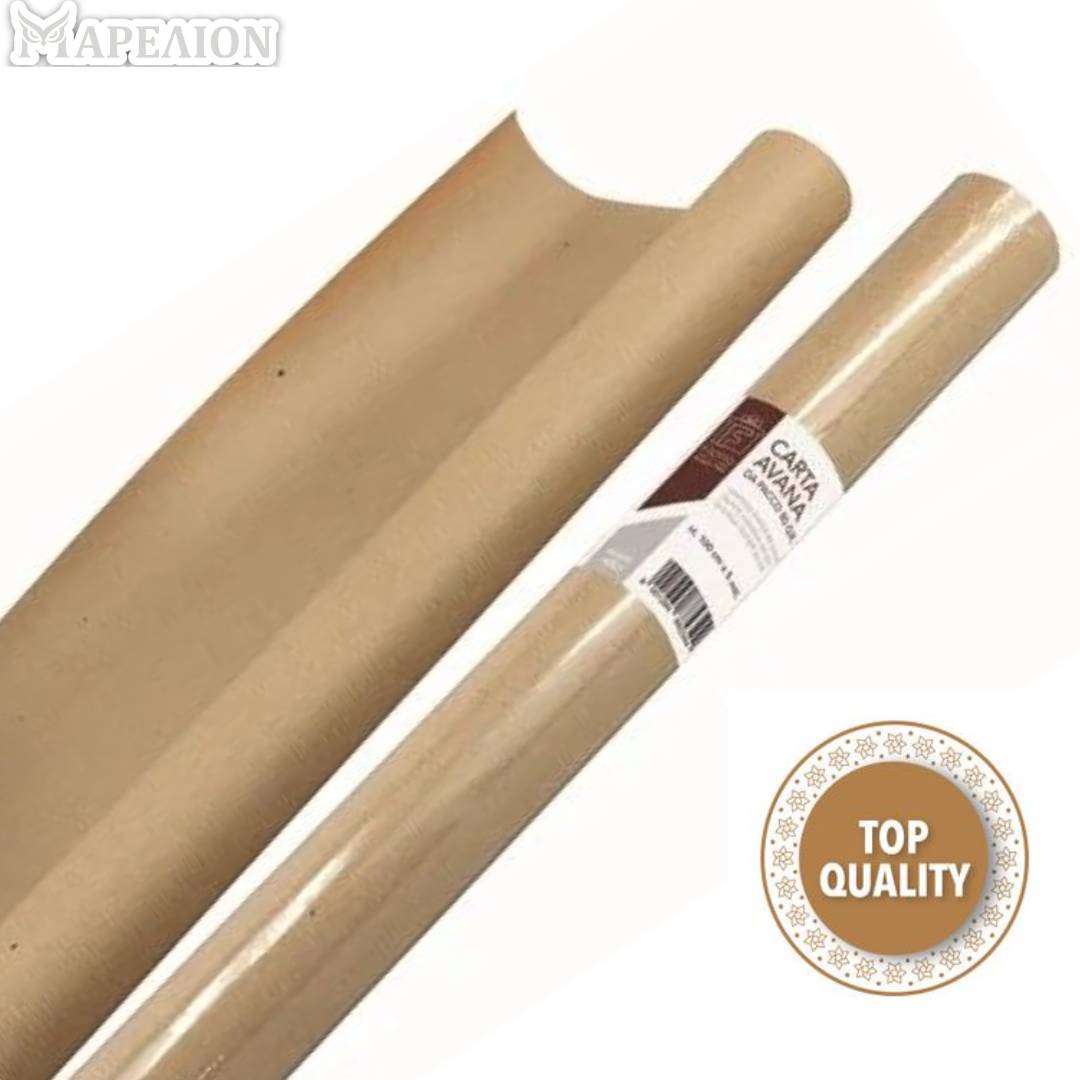 Wrapping Paper 5m x 100cm , ( White / Kraft ) - Ρολό Χαρτί Περιτυλίγματος σε φυσικό Χρώμα και Ασπρο