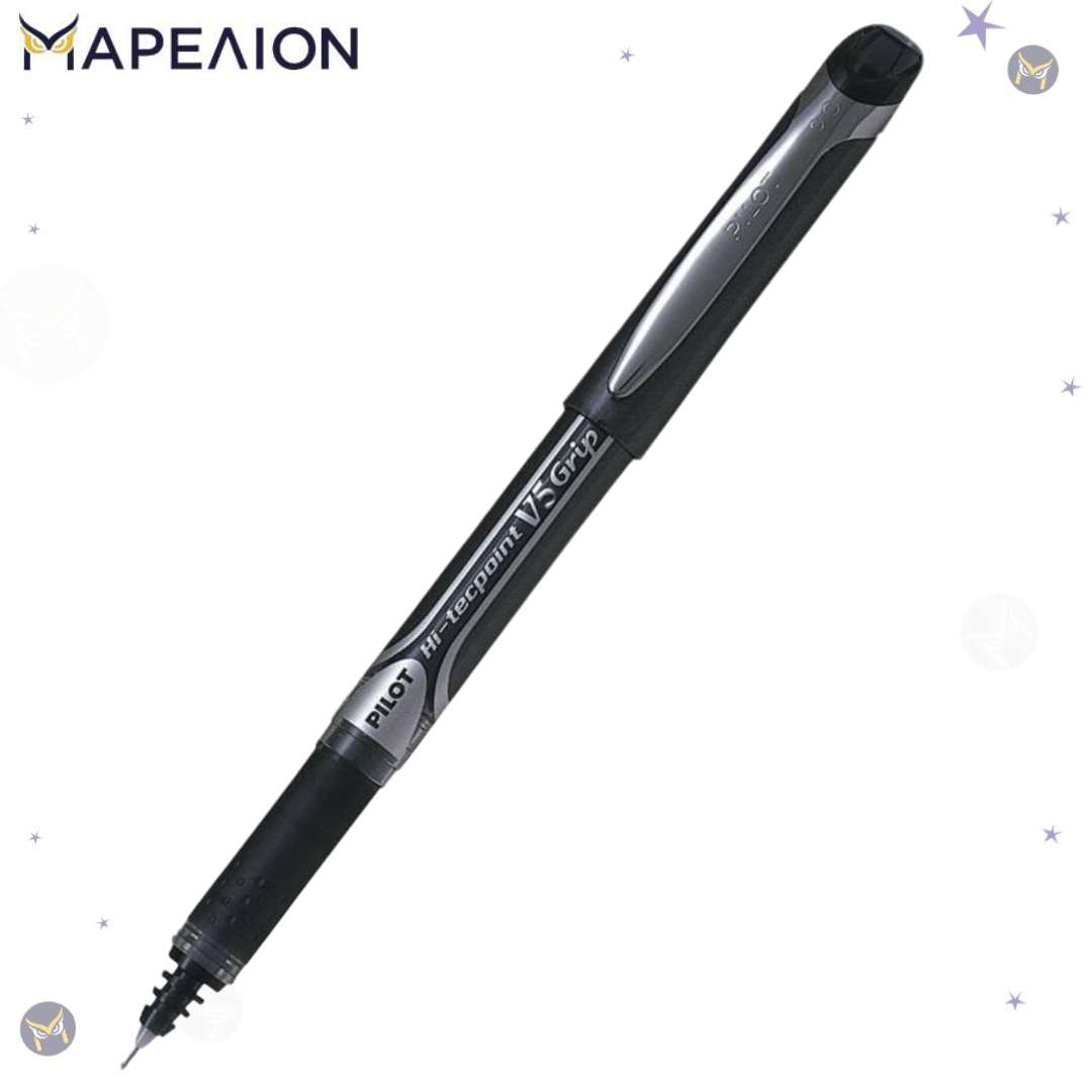 Pilot V5 | Pilot V7 , Hi-Tecpoint Grip Rollerball Pen Black , 0.5mm | 0.7mm - Στυλό Rollerball Υγρής Μελάνης Μαύρο