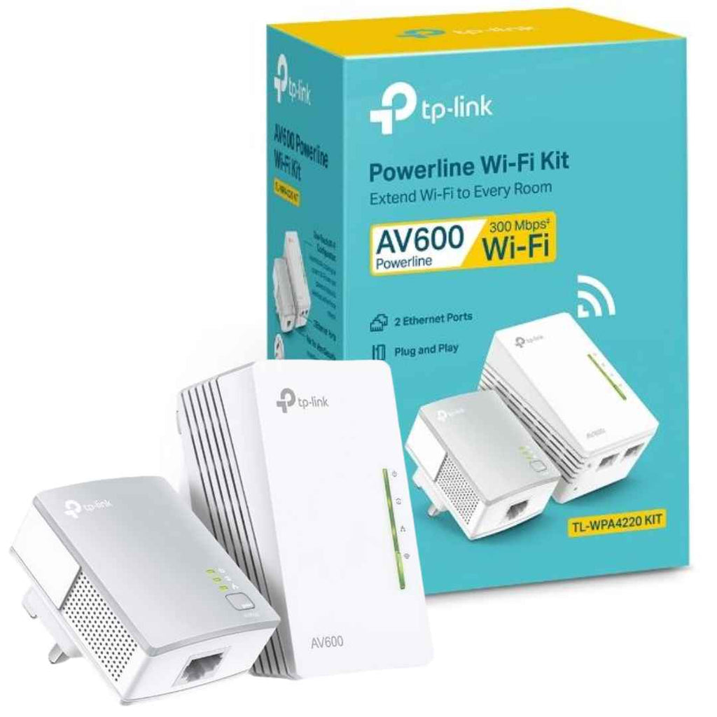 TP-LINK POWERLINE RANGE EXTENDER WPA 4220 KIT (2PCS) AV600 UK PLUG 4220 KIT