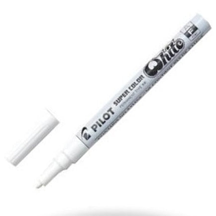 Pilot Super Color EX white marker on a white background