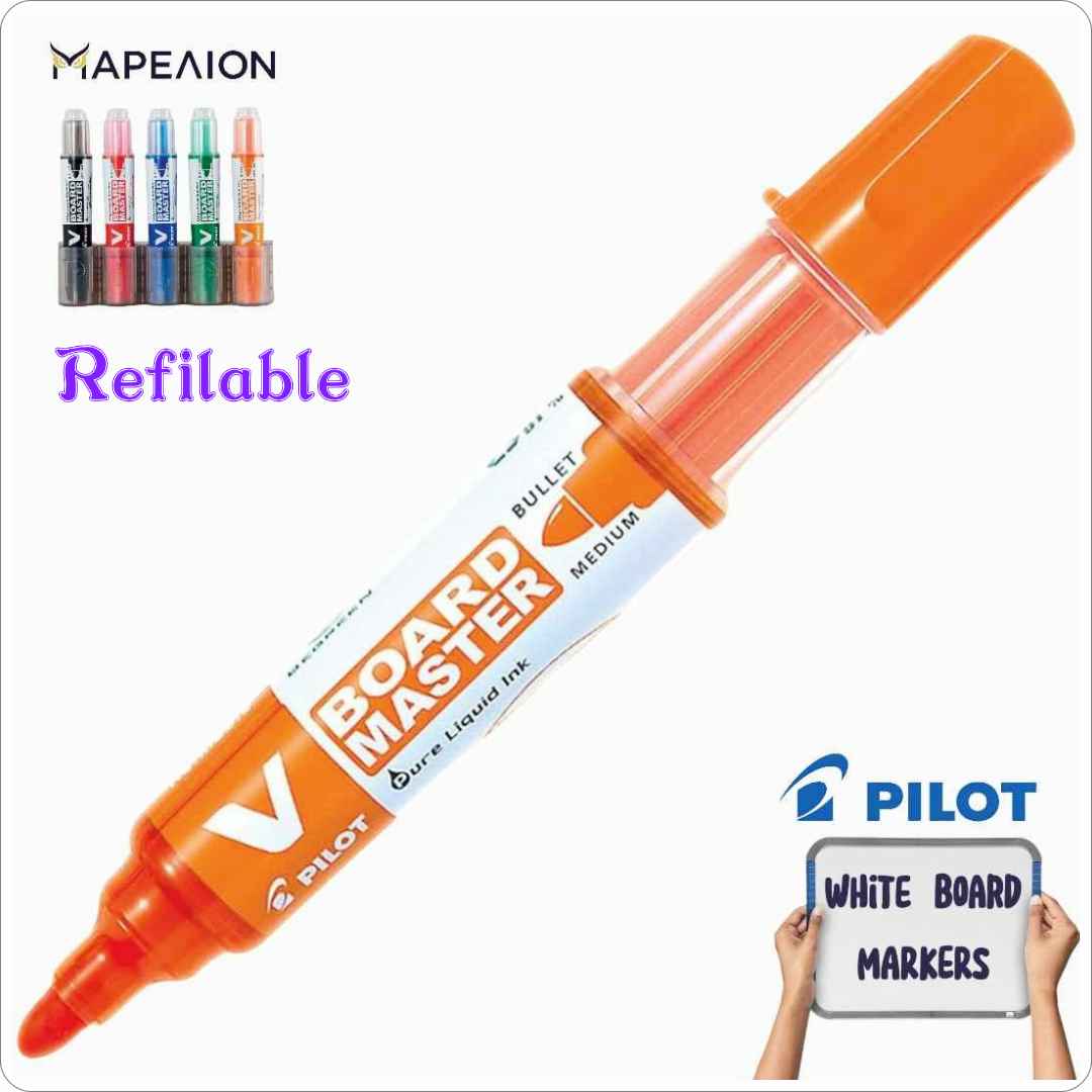 Refillable PILOT V Board Master Bullet Tip Whiteboard Marker, Επαναγεμιζόμενος Μαρκαδόρος ασπροπίνακα