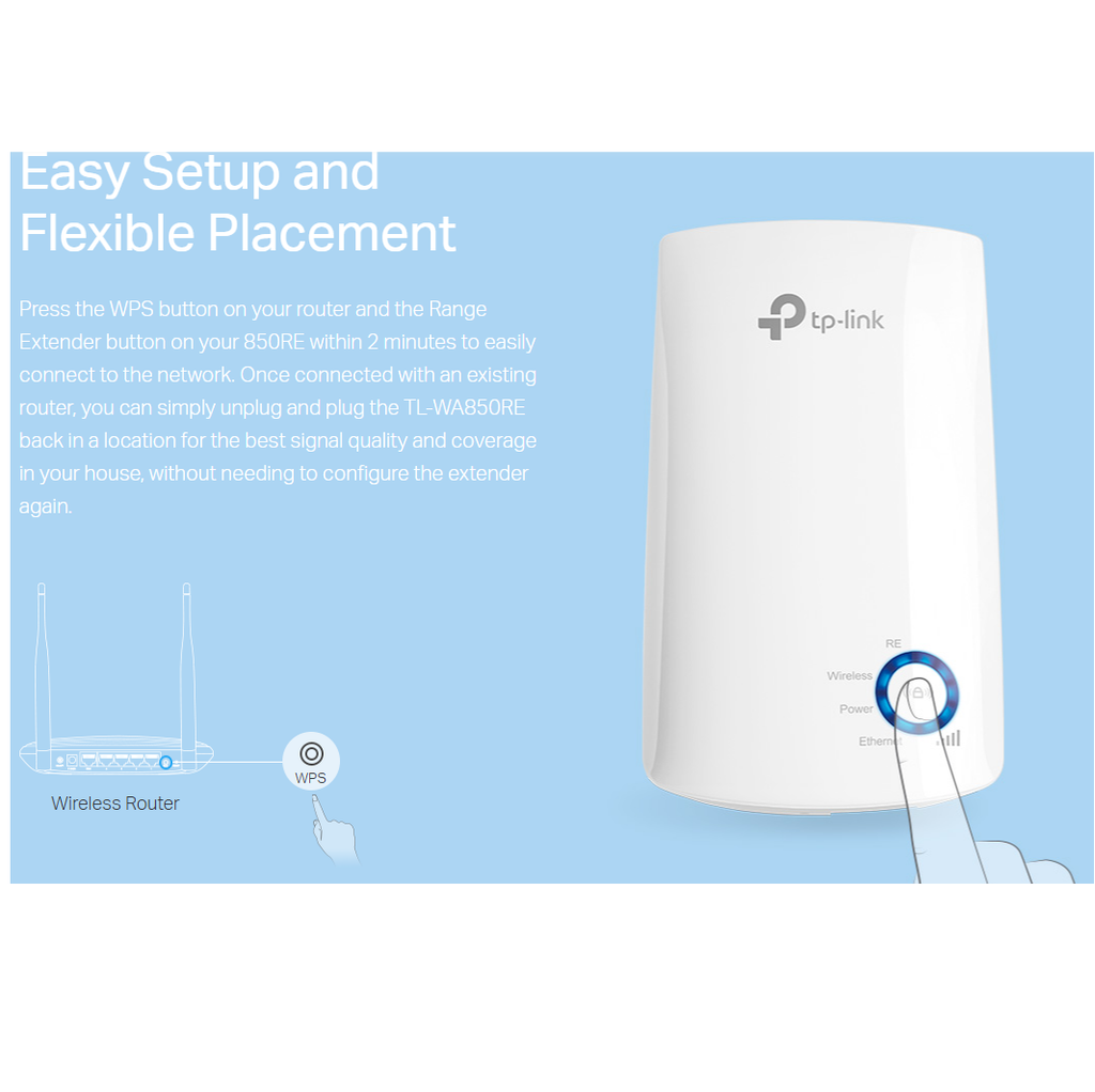 TP-LINK Range Extender 300MBPS WA850RE UK PLUG