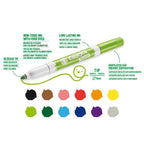 Carioca Chromatex Markers για Ύφασμα 12 SPECIAL INK FOR FABRIC Εδικοί και για ύφασμα
