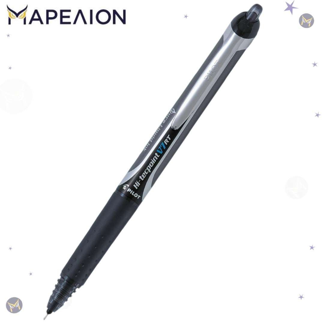 Pilot Hi-Tecpoint V7 RT Rollerball Pen 0.7mm Black | Blue color - Στυλό Rollerball 2 Χρώματα