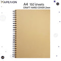 Kraft Spiral Notebook 150 Sheets 2mm Wired, A4 / A5 size - 2 Colors - Τετράδιο με Γραμμές, Σπίραλ Μαύρο / Ασπρο