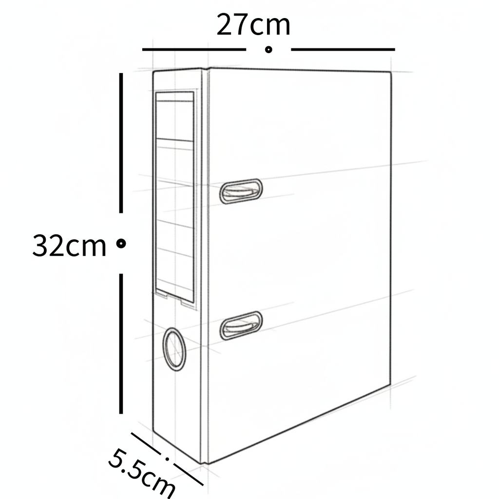 RENO Lever Arch File, Size A4 or FOOLSCAP - BOX FILE - Φαρδύ | Στενό, marble Black