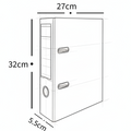 RENO Lever Arch File, Size A4 or FOOLSCAP - BOX FILE - Φαρδύ | Στενό, marble Black