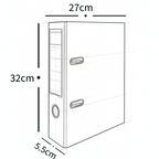 RENO Lever Arch File, Size A4 or FOOLSCAP - BOX FILE - Φαρδύ | Στενό, marble Black