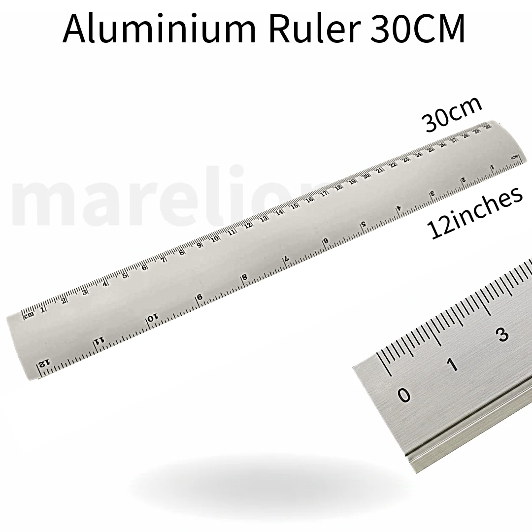Aluminium Ruler 30cm - Μεταλλική Ρίγα Χάρακας 30 εκατοστά