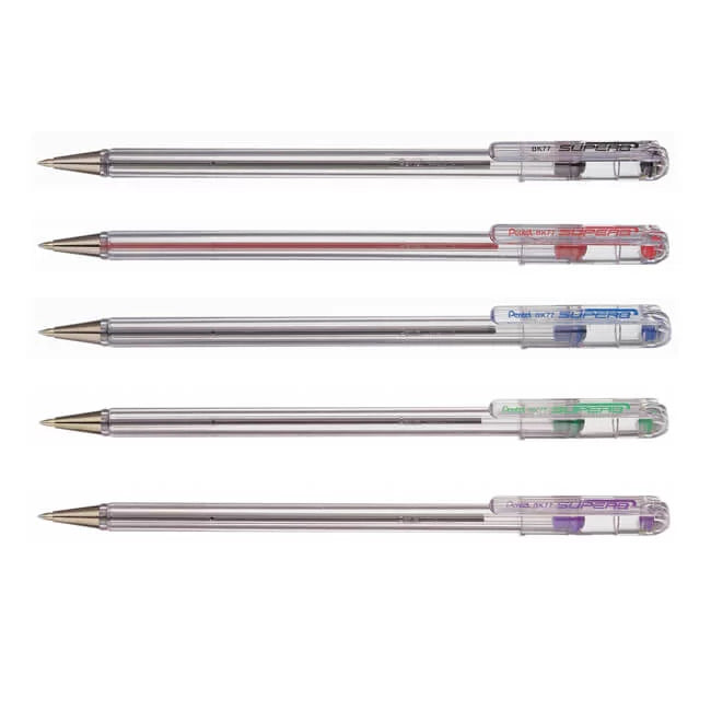 Pentel Superb Ballpoint Pen 0.7mm, Blue | Red | Black - BK77 - Στυλό Διαρκείας 3 Χρώματα