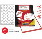 Coplataby Markin label sheet with packaging and label design on a white background