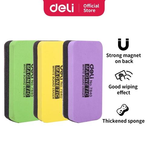 Deli EVA Magnetic Whiteboard Eraser, 3 Colors - Σπόγγος Ασπροπίνακα Μαγνητικός