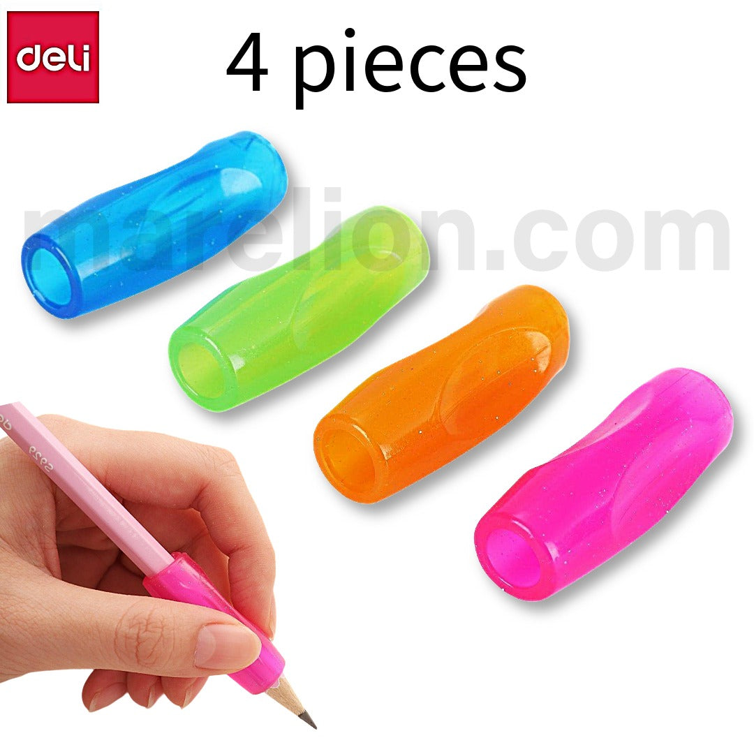 Deli Neon Soft Pencil Grip 4pcs - Μαλακές Λαβές Μολυβιού DL-EU75002