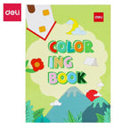 Deli green Colouring Book 250x176mm 12 Sheets DL-EN049 - Μπλοκ Ζωγραφικής 12 Φύλλων με Σχέδια