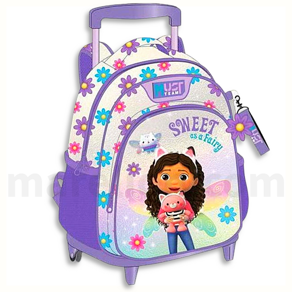 Gabbys Dollhouse shine Must Team Trolley Bag 2 Compartments -Τσάντα Τρολέι Νηπίου