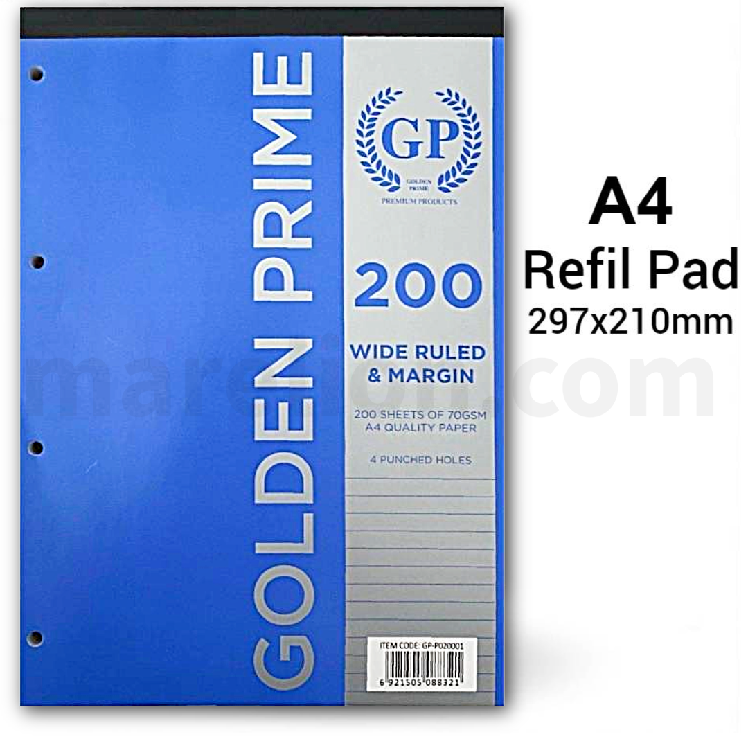 Golden Prime REFIL PAD A4 200sheets 400 pages ΑΝΤΑΛΛΑΚΤΙΚΑ ΚΡΙΚ ΡΕΦΙΛΣ
