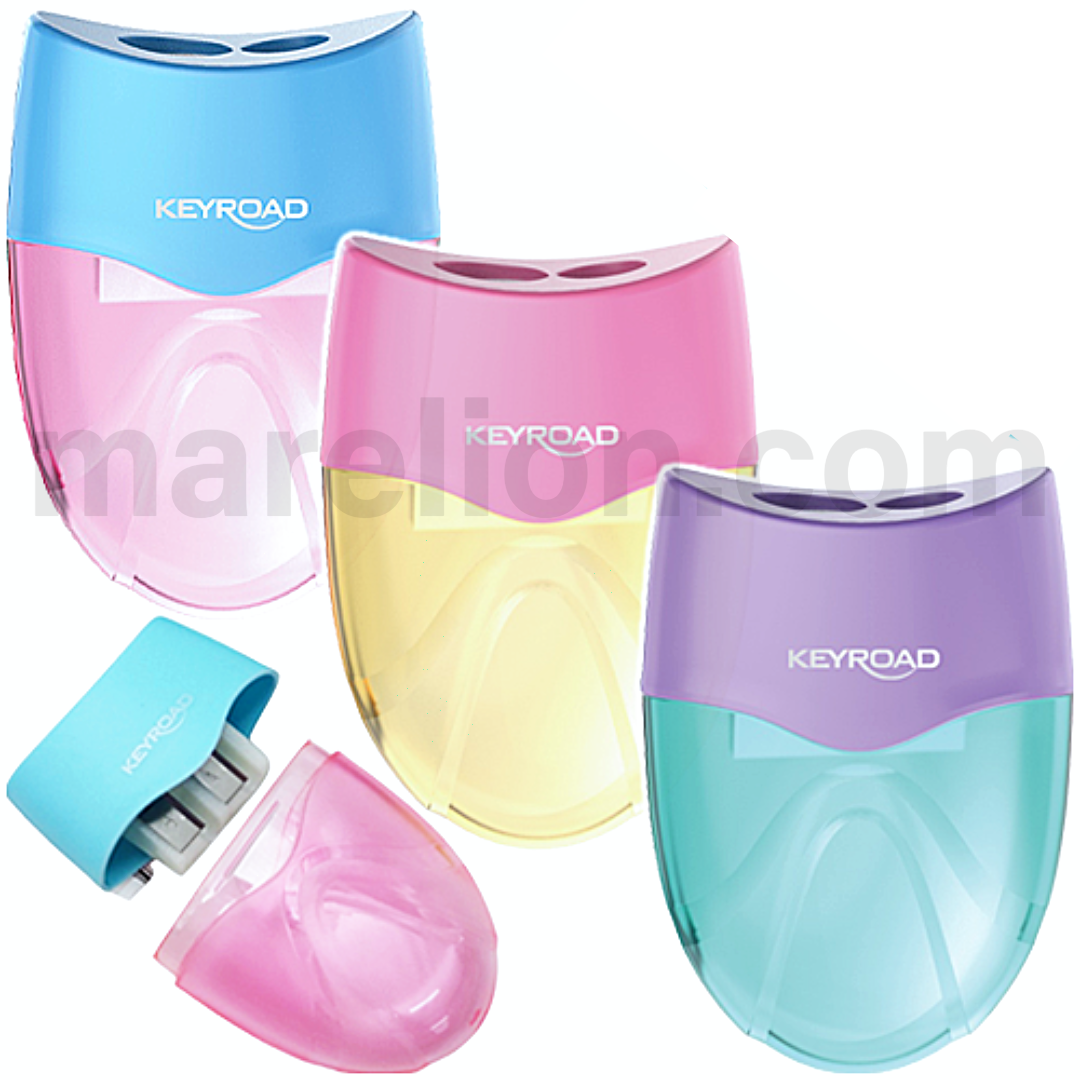 Keyroad Wave Pastel Διπλή Ξύστρα με Δοχείο | Marelion