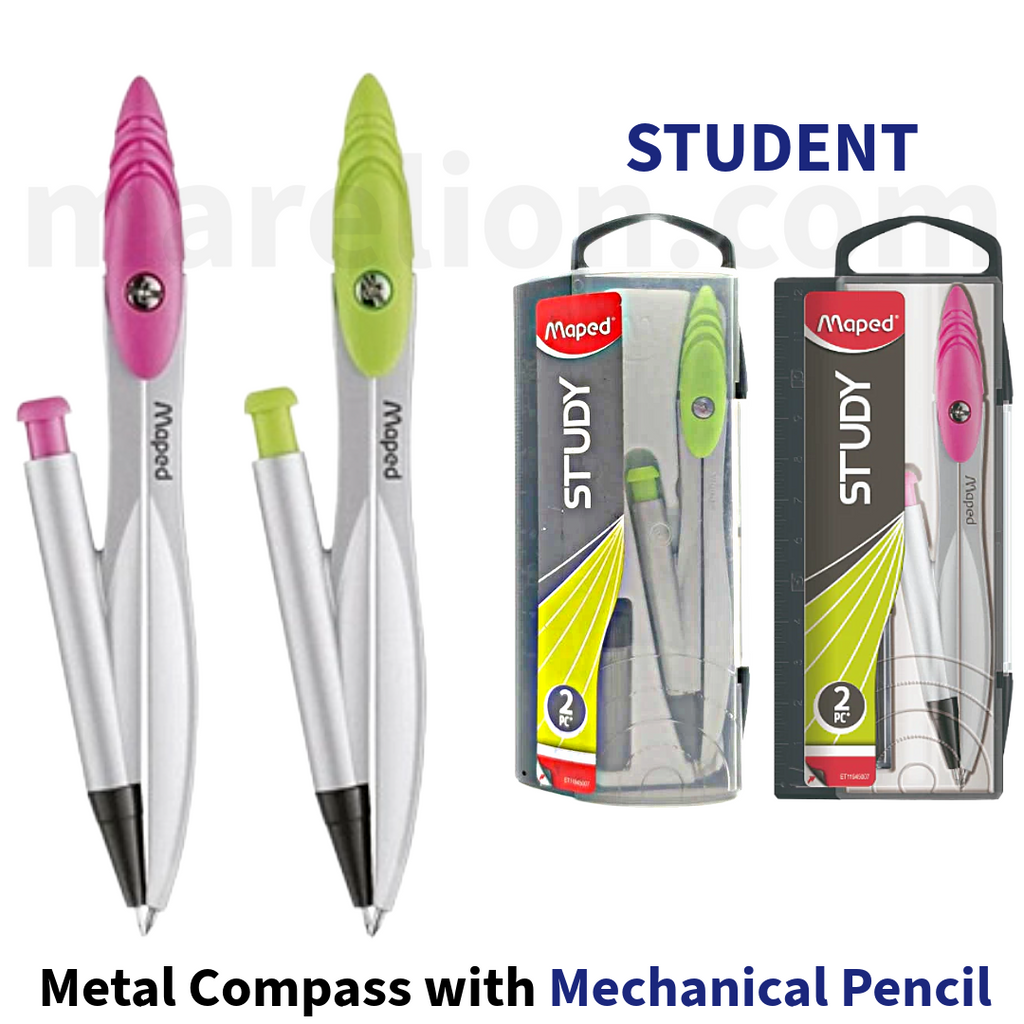 Maped Study Compass with Mechanical Pencil 11.5cm - Διαβήτης με Μηχανικό Μολύβι, Γεωμετρικά