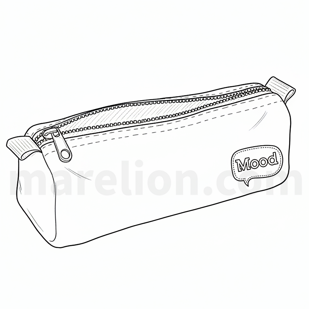 Mood Chrome Pencil Case Pink 1 Compartment 21x7x7cm - Κασετίνα Βαρελάκι Ροζ 1 Θήκη