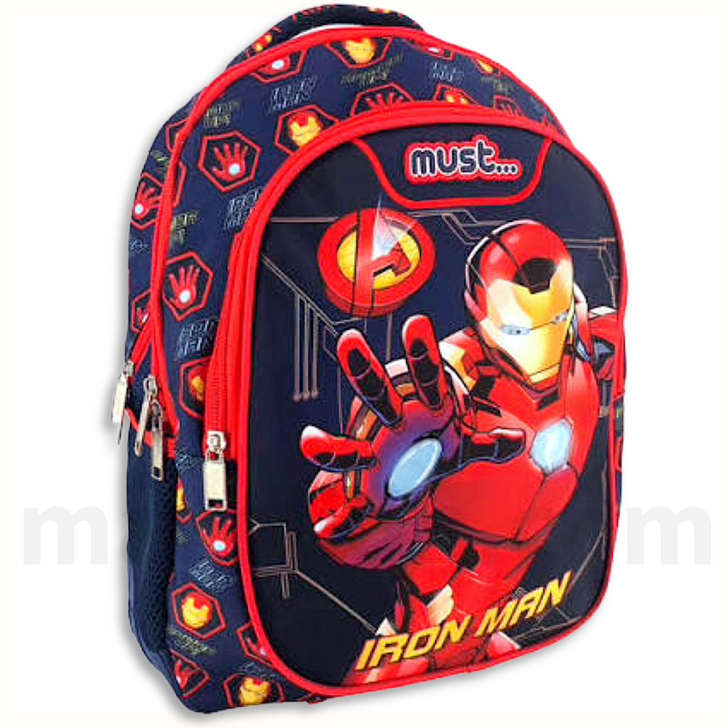 Must Backpack Avengers Iron Man 3 Cases - Σχολική Τσάντα Πλάτης Δημοτικού 3 Θήκες