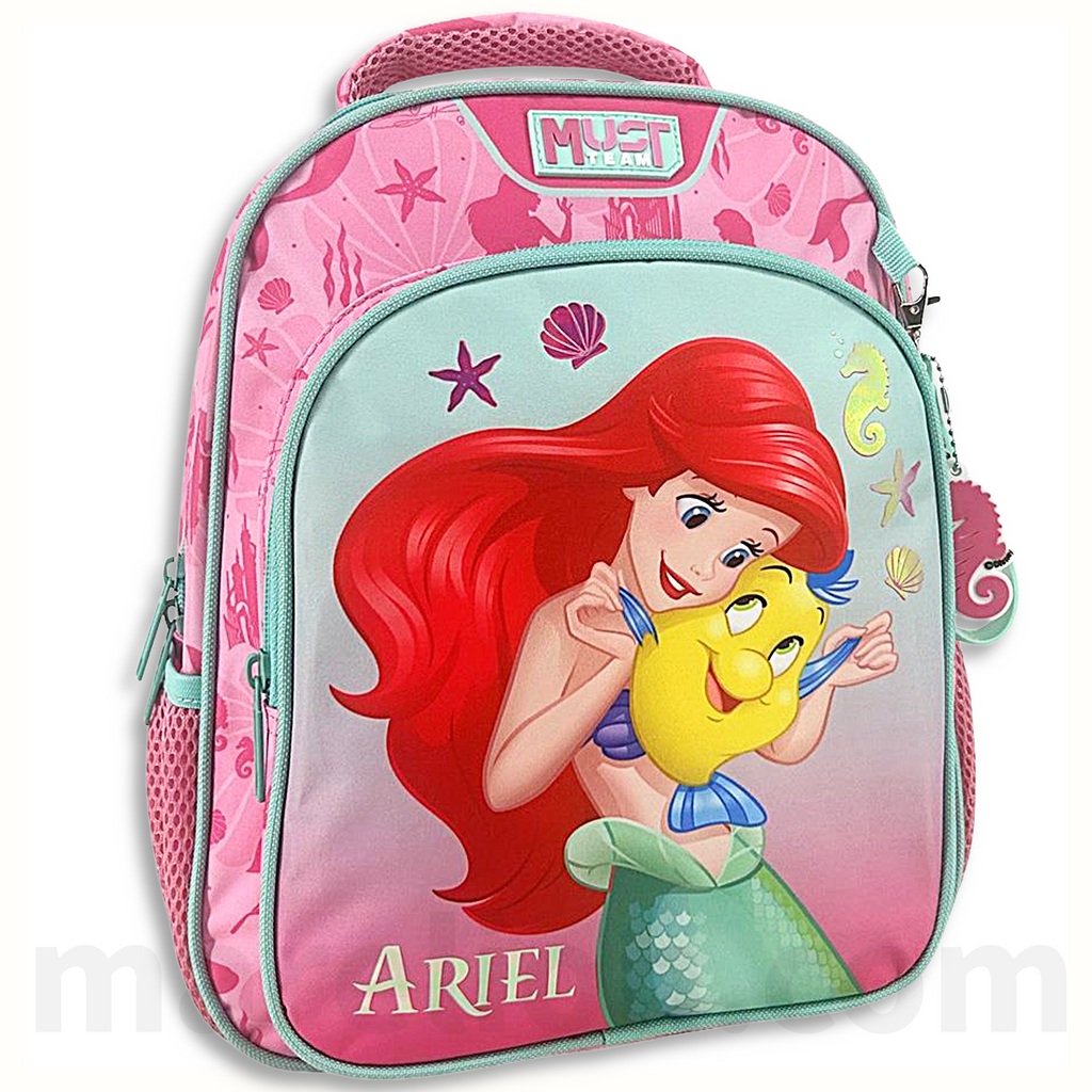 Must Backpack Disney Ariel 2 Compartments - Σχολική Τσάντα Πλάτης 2 Θήκες Νηπιαγωγείο