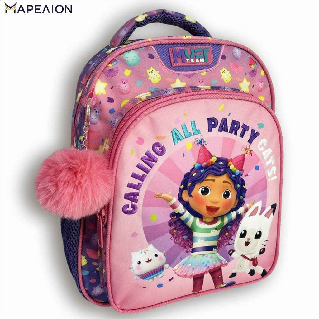 Must Backpack Gabby's Dollhouse Calling All Party Cats 2 Compartments - Σχολική Τσάντα Πλάτης 2 Θήκες