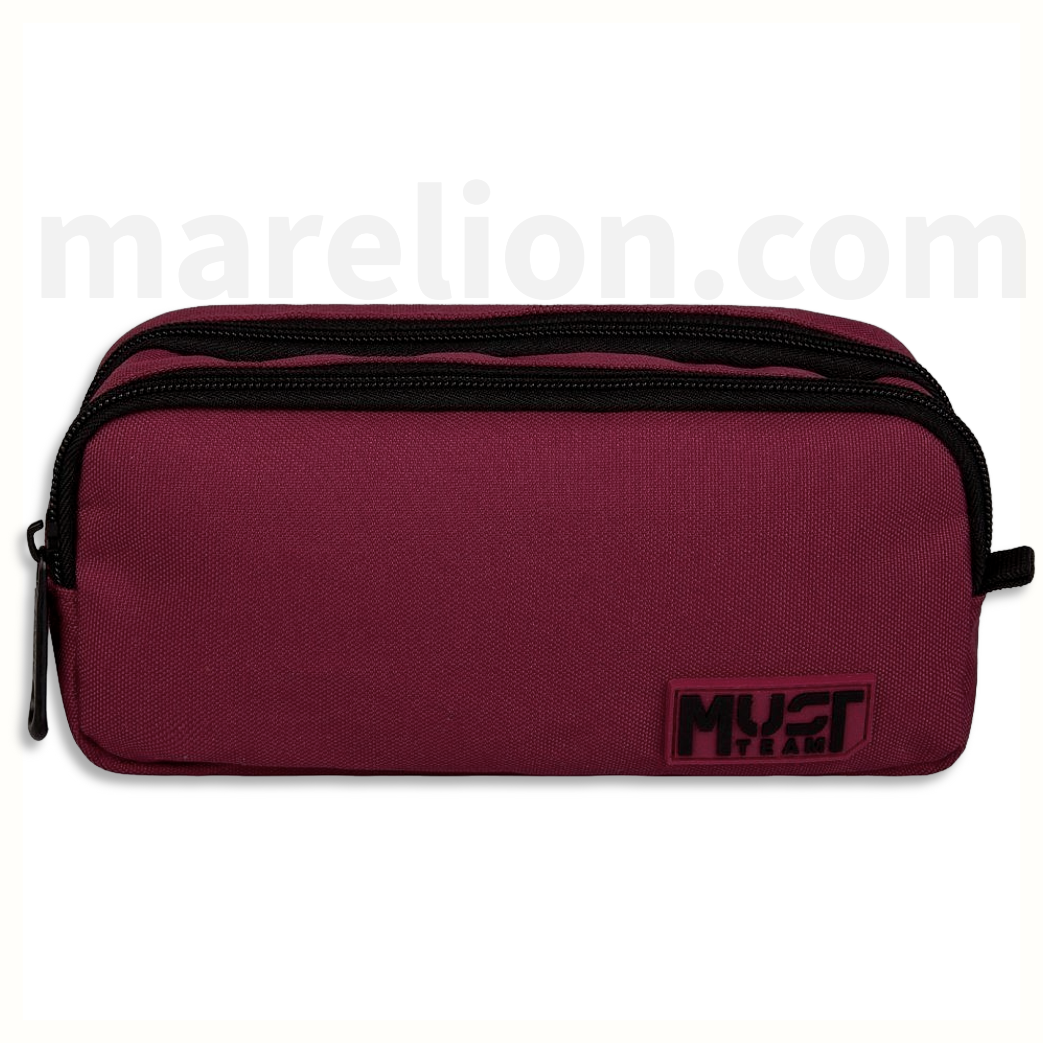 Must Pencil Case Barrel Monochrome Burgundy, 2 Cases - Κασετίνα Βαρελάκι 2 Θήκες