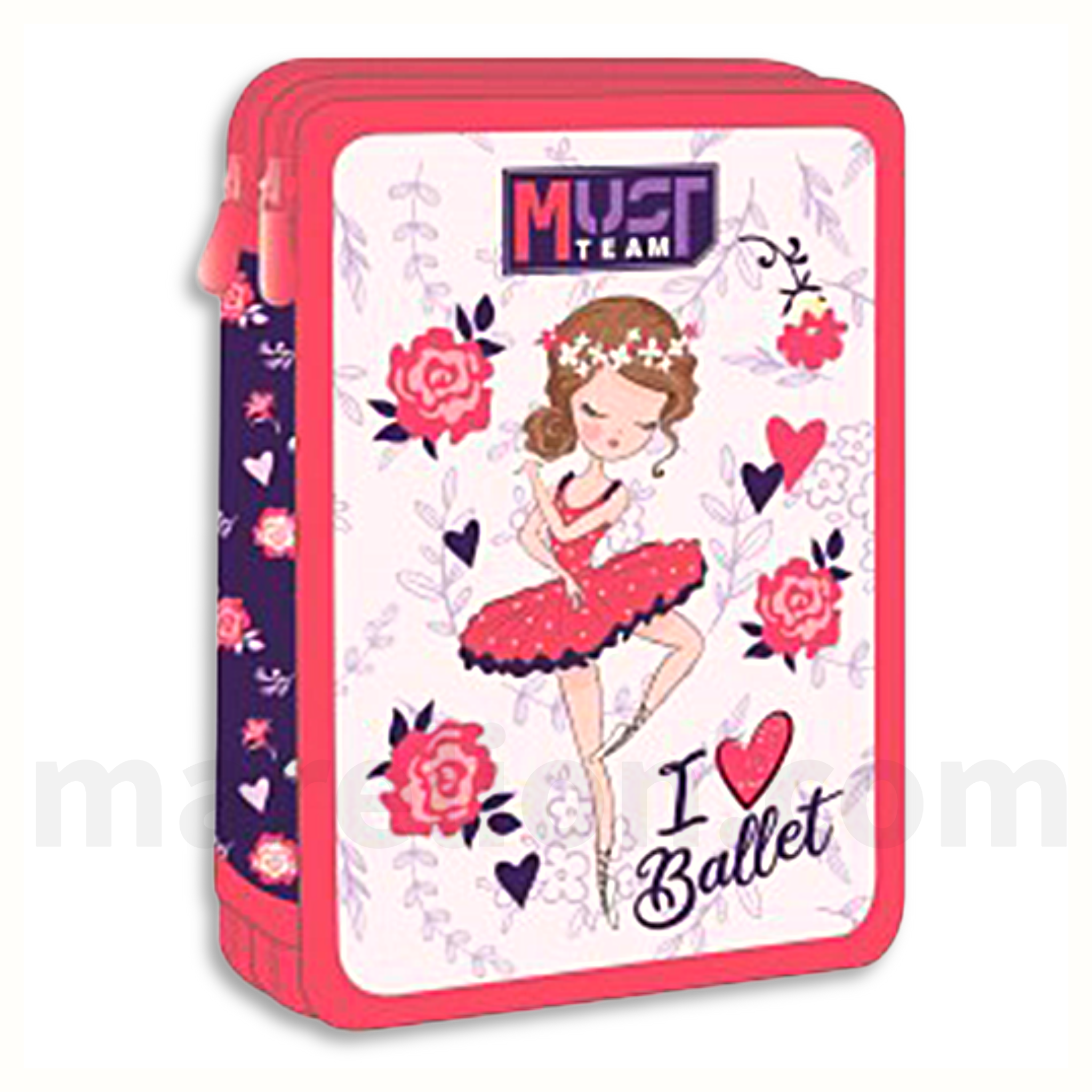 Must Pencil Case Good Vibes 2 Zip Full - Σχολική Κασετίνα Διπλή Γεμάτη 2 Φερμουάρ