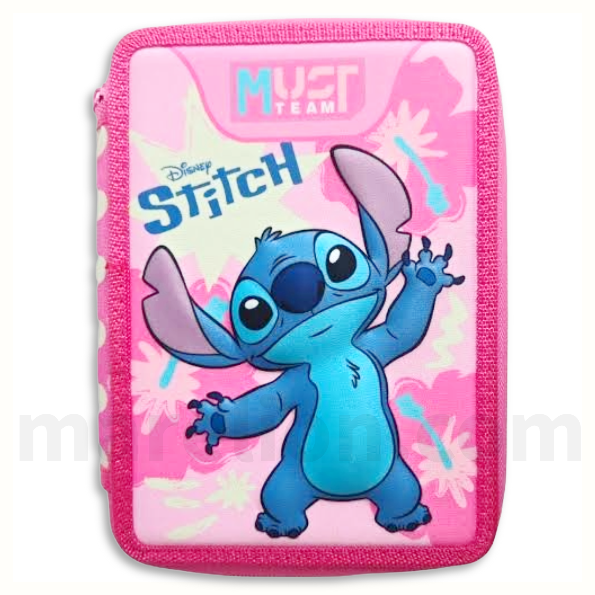 Must Pencil Case Lilo & Stitch 2 Zip Full - Σχολική Κασετίνα Διπλή Γεμάτη 2 Φερμουάρ