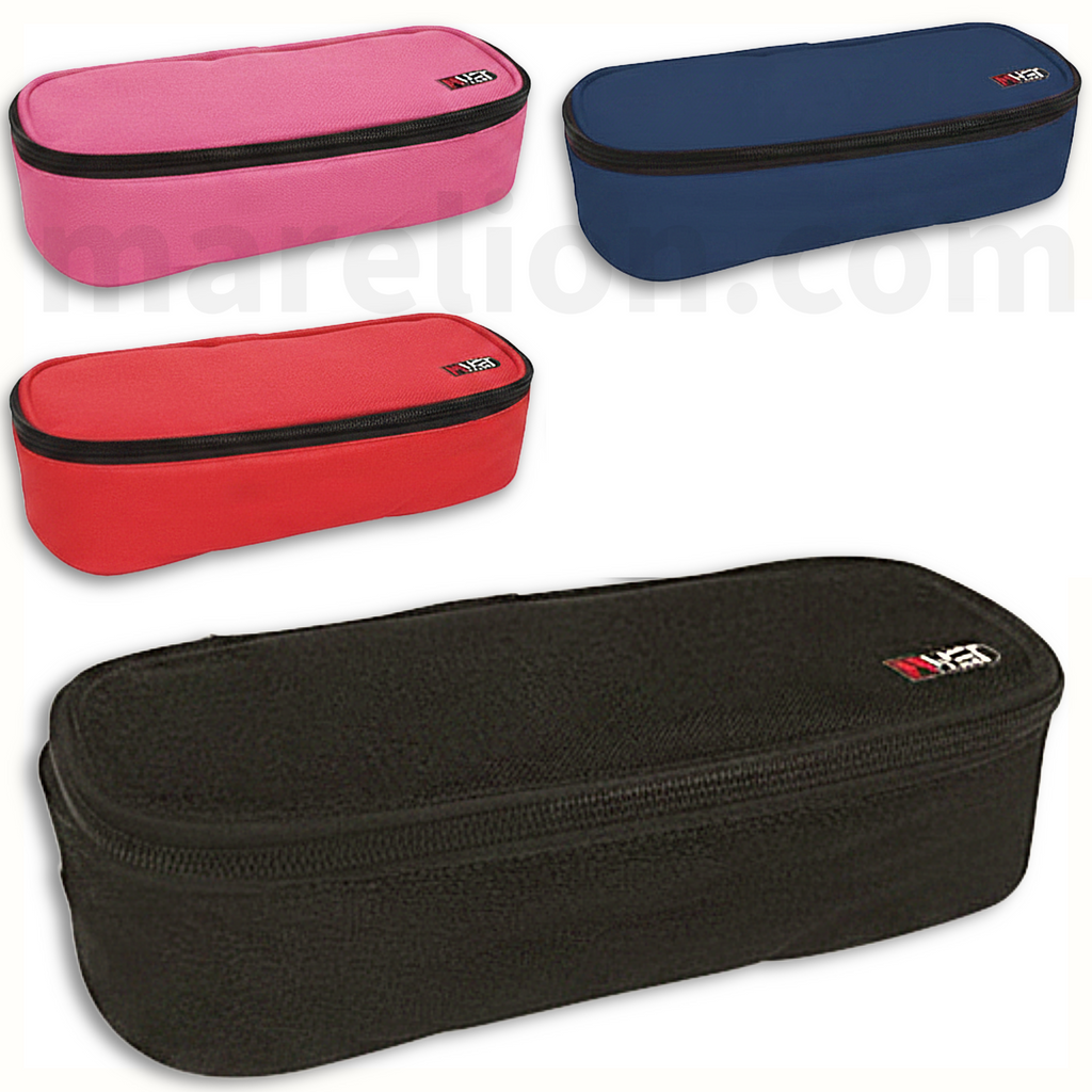 Must Pencil Case Oval Barrel 1 Compartment 4 Colors - Σχολική Κασετίνα Οβάλ Βαρελάκι Μονόχρωμη