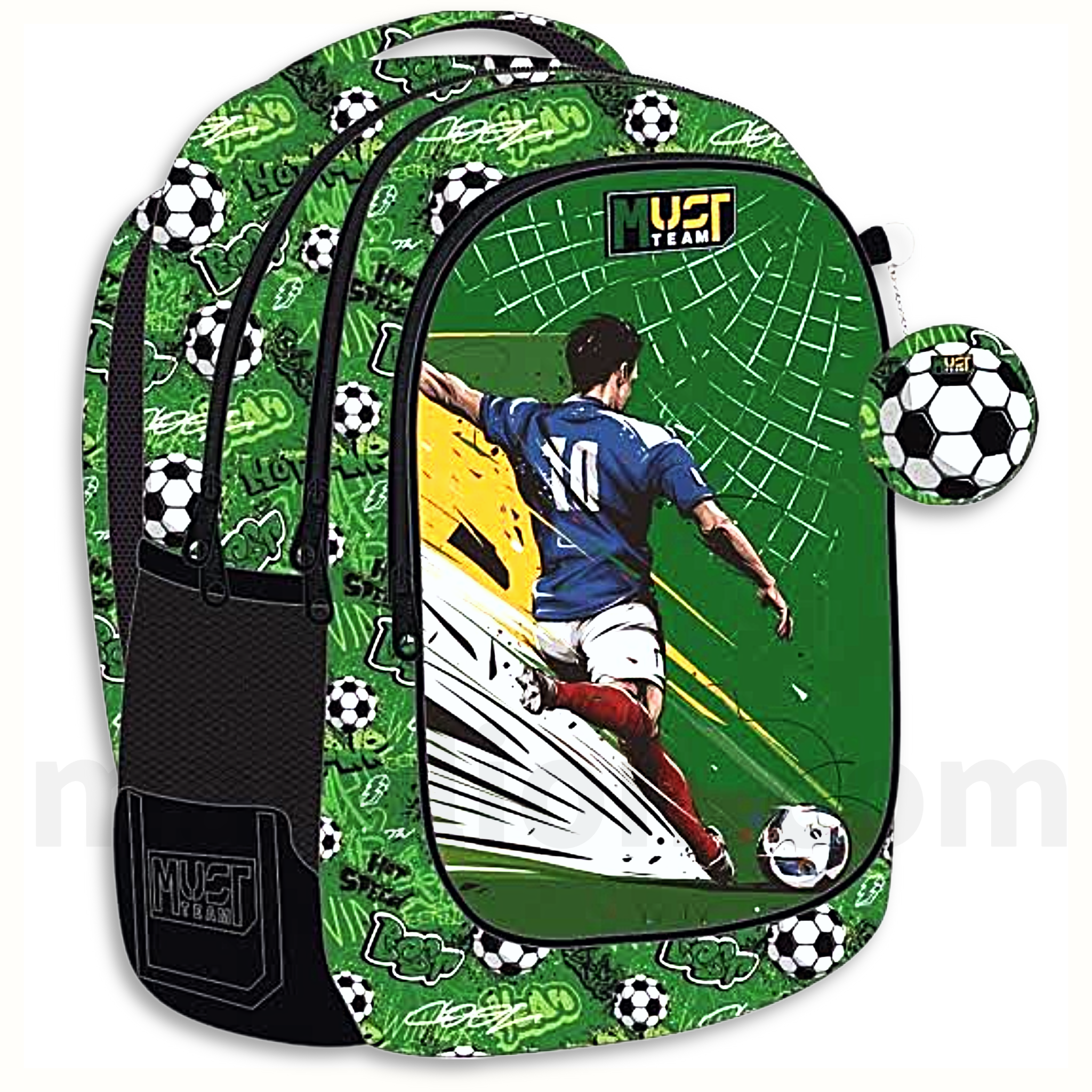 Must School Backpack Football 3 Cases - Σχολική Τσάντα Πλάτης Δημοτικού 3 Θήκες